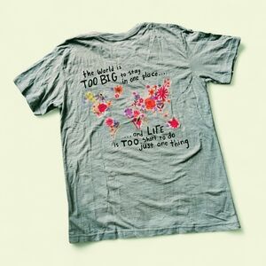 Natural Life Green 100% Cotton Crew Neck T-Shirt with Logo